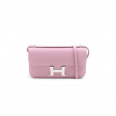 HERMES CONSTANCE ELAN EPSOM MAUVE SYLVESTRE PALLADIUM HARDWARE (26*16*6cm)